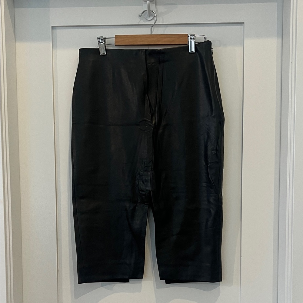Aritzia Babaton Vegan Leather Midi Skirt – Black – Size 4